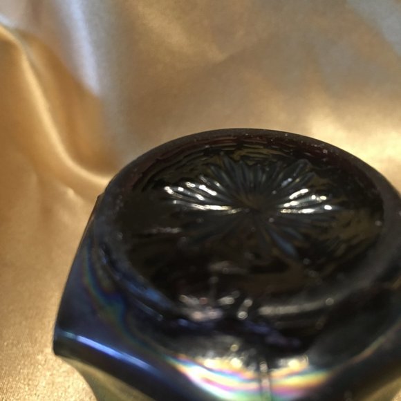 Vintage Amethyst Carnival Glass Toothpick Holder - Picture 7 of 16